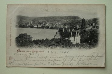 Postcard PC Boppard 1898 Houses Villa Town architecture Rheinland Pfalz